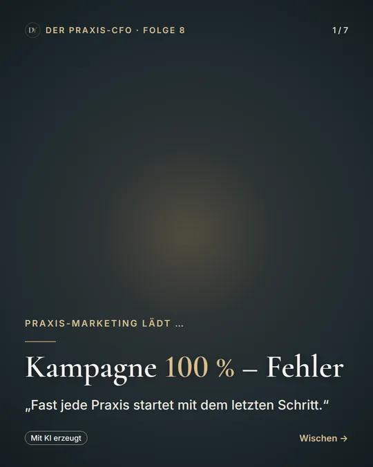 Praxis-Marketing lädt … – Folie 1 von 7
